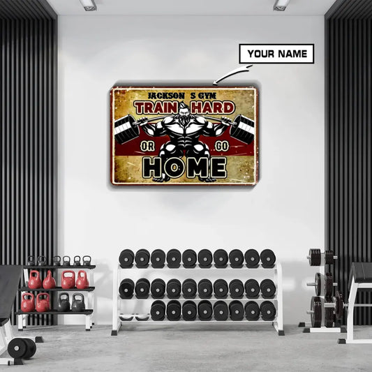 Personalized Gym Metal Sign - Motivational Gift For Fitness Center 019