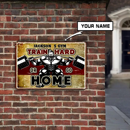 Personalized Gym Metal Sign - Motivational Gift For Fitness Center 019