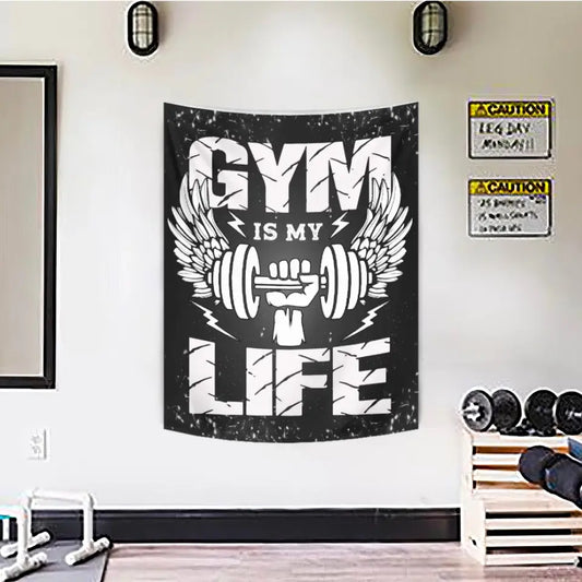 Personalized Motivational Flag Banner Gym Tapestry Home Decor 030