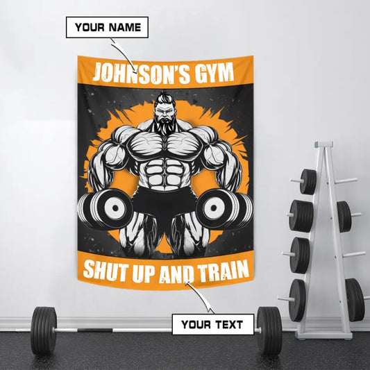 Personalized Motivational Flag Banner Gym Tapestry Home Decor 031