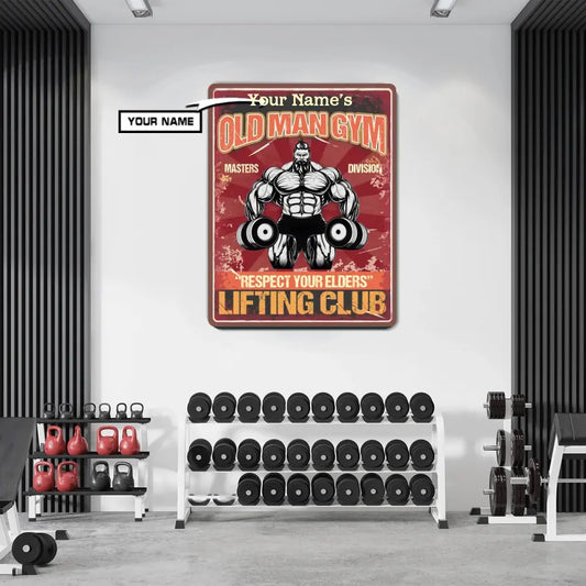 Personalized Motivational Metal Sign - Gift For Gym Home Decor 034