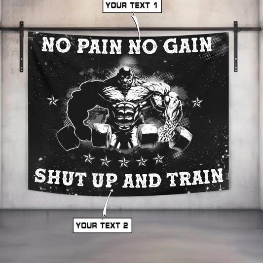 Personalized Motivational Gym Tapestry Home Decor 029