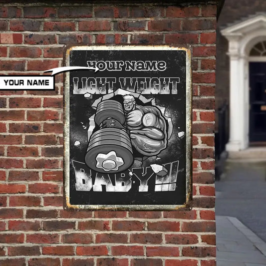 Personalized Motivational Metal Sign - Gift For Gym Home Decor 036