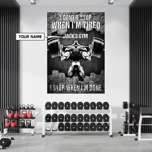 Personalized Motivation Canvas Wall Art - Gift For Gym Home Decor 010