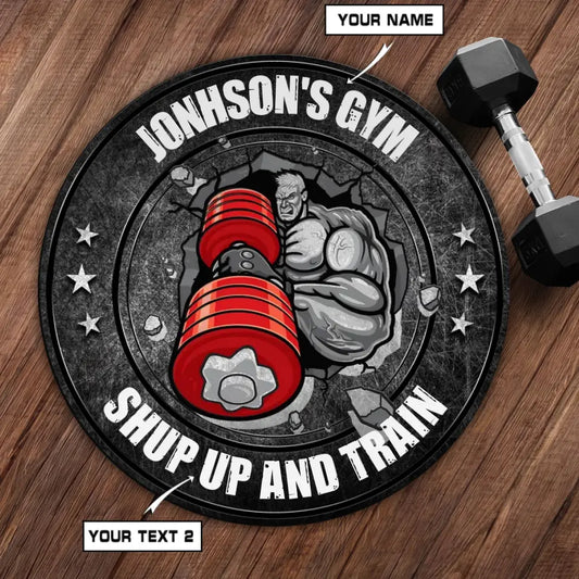 Round Rug For Personalized Bodybuilding Home Gym Decor | Train Hard Be Strong 015