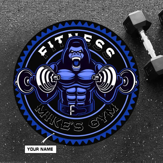 Personalized Motivation Gym Round Rug - Gozila Gym Home Decor 041