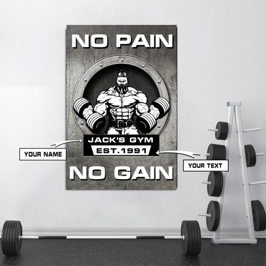 Customizable Motivation Canvas Wall Art - Gift For Gym Home Decor 050