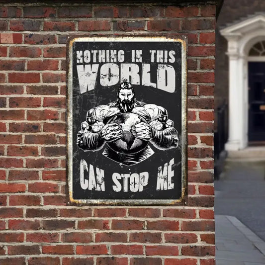 Personalized Motivational Metal Sign - Gift For Gym Home Decor 055