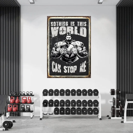Personalized Motivational Metal Sign - Gift For Gym Home Decor 055