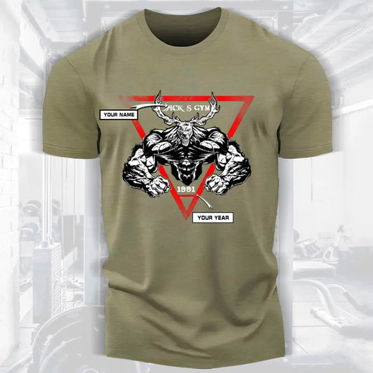 Personalized Motivational Men Gym Beast Bodybuilding Fitness T-shirt 067