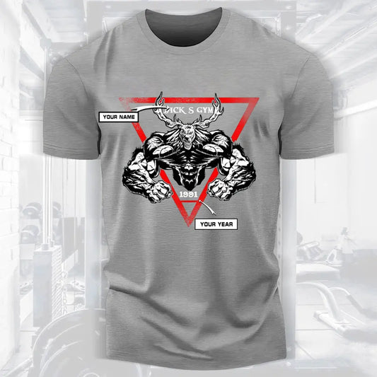 Personalized Motivational Men Gym Beast Bodybuilding Fitness T-shirt 067