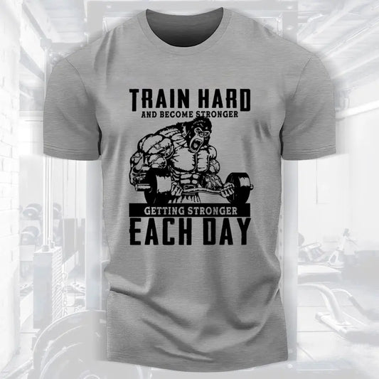 The Ultimate Muscle Gift T-Shirt for Men Train Hard Be Strong Power Up 083