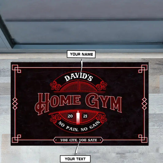 Personalized Motivation Welcome Home Gym Doormat 107
