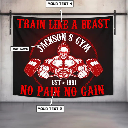Stay Inspired with Beast Factory's Gym Inspired Flag Banners 070