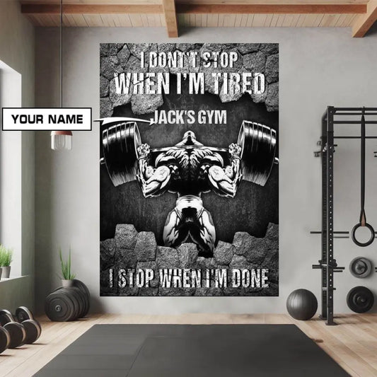 Personalized Motivation Canvas Wall Art - Gift For Gym Home Decor 010