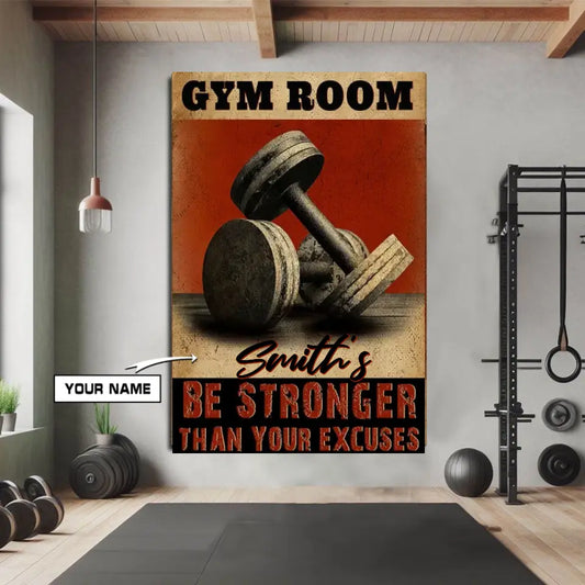Personalized Motivation Canvas Wall Art - Gift For Gym Home Decor 047