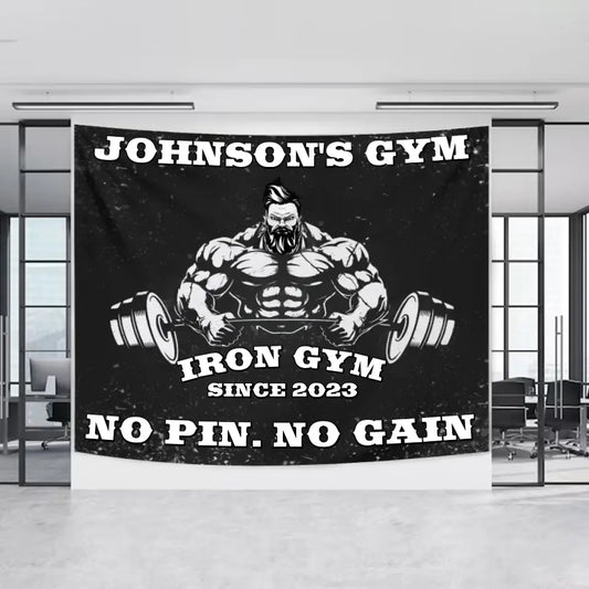 Personalized Motivational Gym Flags Banner Tapestry Home Decor 104