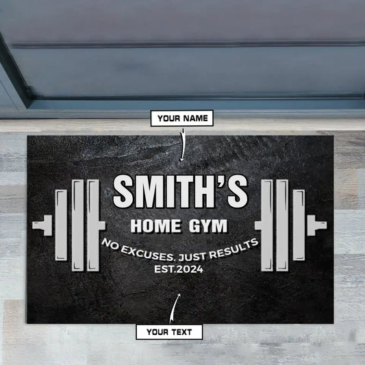 Personalized Bodybuilding Welcome Home Gym Doormat 114