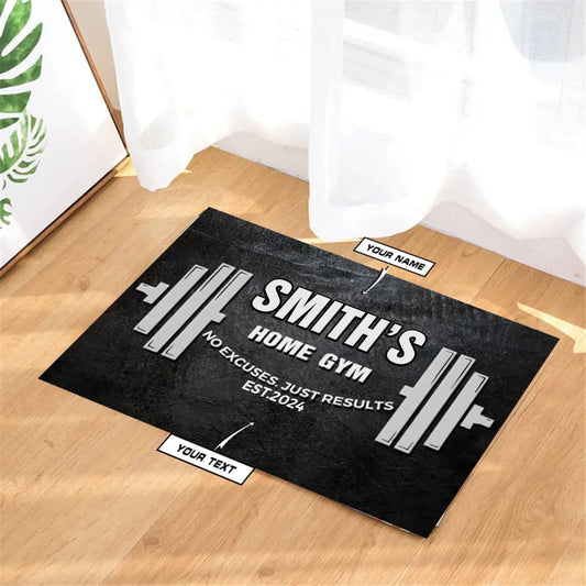 Personalized Bodybuilding Welcome Home Gym Doormat 114