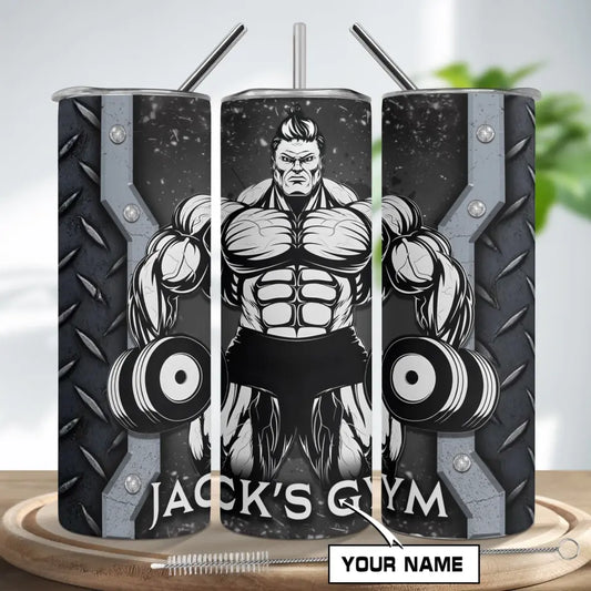 Personalized Gym Skinny Tumbler (20oz) for Fitness Enthusiasts 020