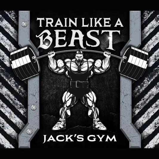 Train Like A Beast Personalized Gym Skinny Tumbler (20oz) for Fitness Enthusiasts 021