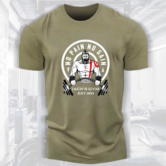 No Pain No Gain Personalized Bodybuilding Fitness T-shirt for Fitness Enthusiasts 024