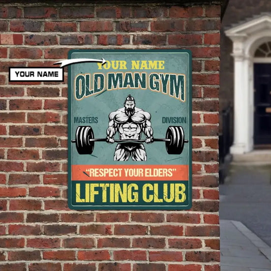 Personalized Motivational  Metal Sign - Gift For Gym Home Decor 033