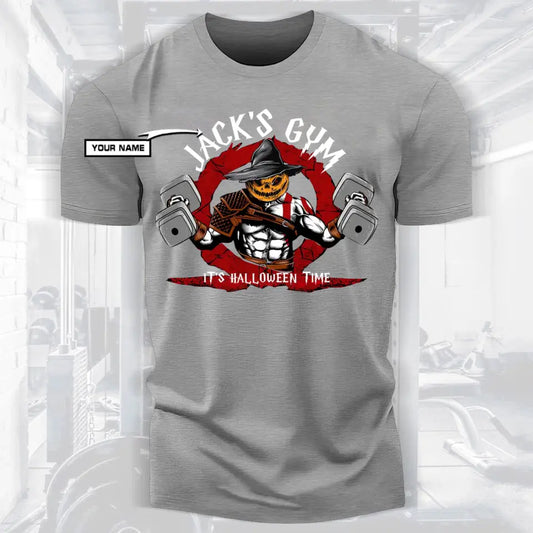 Halloween Gym Workout T-Shirt Customizable Motivational Men Gym  057