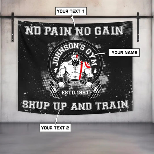 Personalized Motivational Gym Flags Banners Home Decor 027