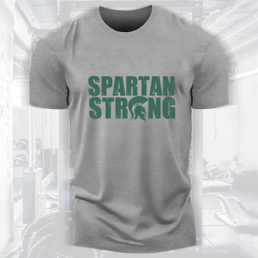 Spartan Strong Motivational Men Gym Beast Bodybuilding Fitness T-shirt 094