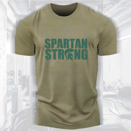 Spartan Strong Motivational Men Gym Beast Bodybuilding Fitness T-shirt 094