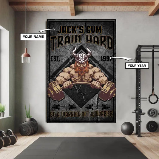 Personalized Motivation Canvas Wall Art Be A Warrior Not A Worrier 085