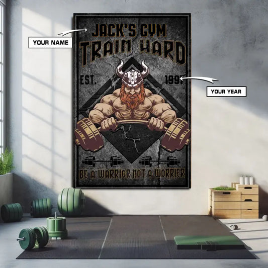 Personalized Motivation Canvas Wall Art Be A Warrior Not A Worrier 085
